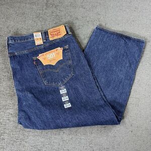 Levi's 501 Big & Tall Button Fly Straight Leg Blue Jeans‎ Men's Size 54x29 NWT